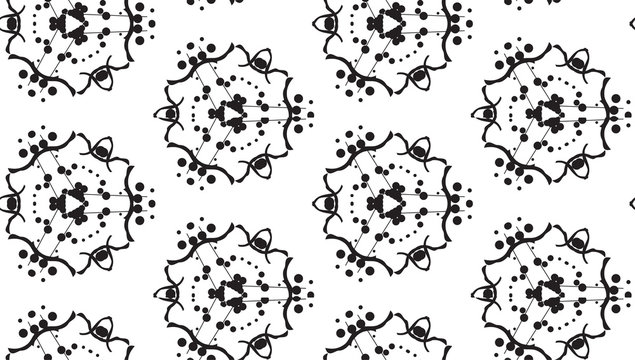 seamless pattern. Abstract stylish background with stylized petals