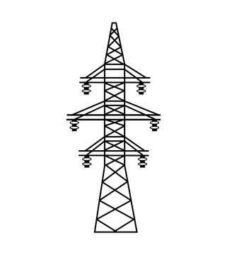 energy tower isolated icon vector illustration design