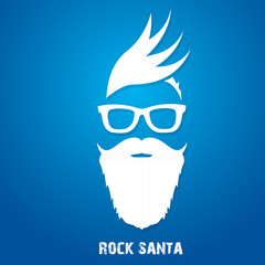 Christmas hipster greeting card