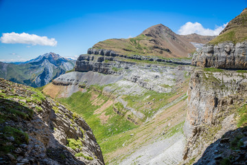 Beautiful landscape of famous Ordesa National Park, Pyrenees, 