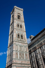 Fototapeta na wymiar Giotto Campanile (1334). Basilica Santa Maria del Fiore Florence