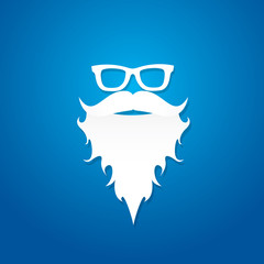 Christmas hipster greeting card