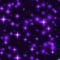 seamless background with lila stars and blurs
