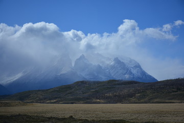 Amazing landscape of Glaciers and Mountains in Patagonia Chile