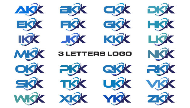 3 letters modern generic swoosh logo  AKK, BKK, CKK, DKK, EKK, FKK, GKK, HKK, IKK, JKK, KKK, LKK, MKK, NKK, OKK, PKK, QKK, RKK, SKK, TKK, UKK, VKK, WKK, XKK, YKK, ZKK