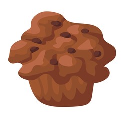 Cookie cake isolated vector.