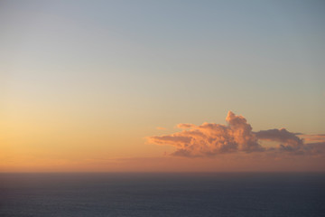 evening sky over ocean , sunset sky with cloud