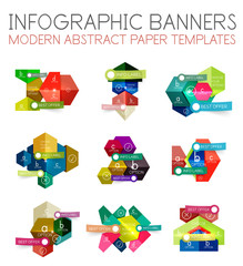 Abstract infographic geometric templates