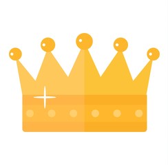 Golden crown vector illustration.