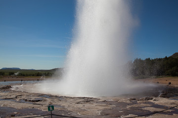 Geyser in Iceland closeup