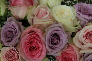 Obraz na płótnie Canvas Mixed colorful wedding flower arrangement