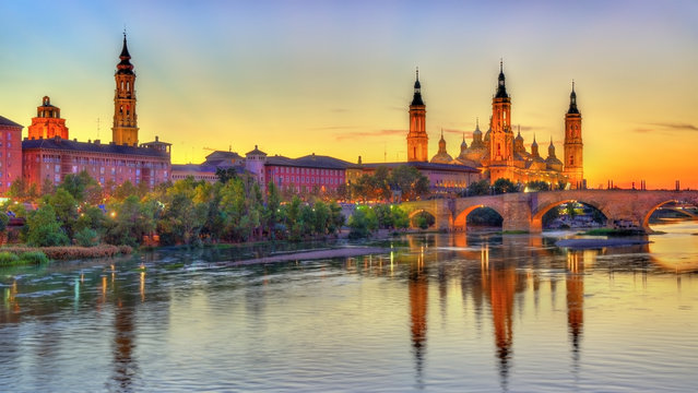 The Cathedral-Basilica of Nuestra Senora del Pilar in Zaragoza - Spain