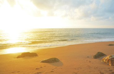 Sunrise at beach background