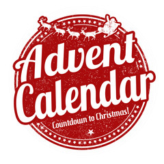 Advent calendar sign or stamp
