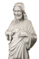 Statue of Jesus made of white marble