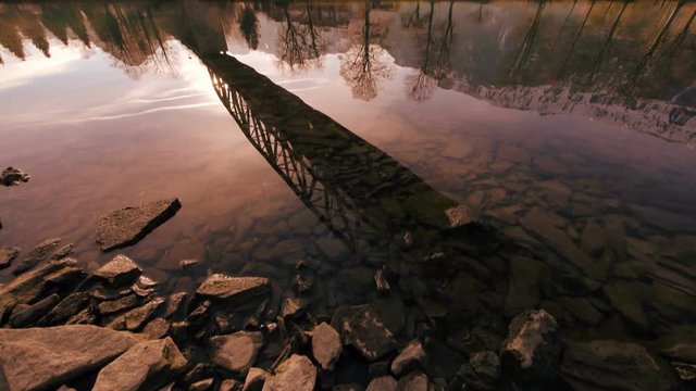 Beautiful landscape panorama at sunset.
