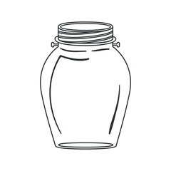 Mason jar icon. Retro vintage decoration and canning theme. Isolated design. Vector illustration