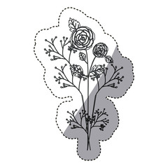 Flowers icon. Decoration floral nature and plant theme. Isolated design. Vector illustration