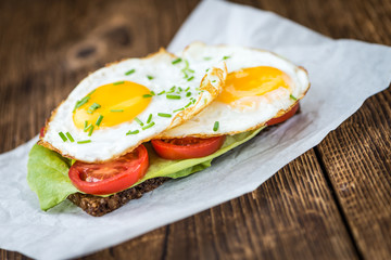 Fresh made Fried Egg Sandwich
