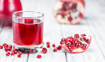 Fresh made Pomegranate juice