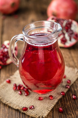 Fresh made Pomegranate juice