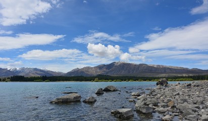 Mirror lake, flowers,landscape,lake.