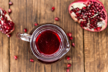 Fresh made Pomegranate juice