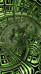 Curved grid - abstract digitally generated image