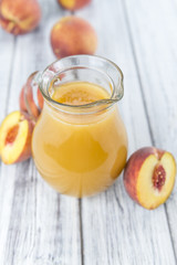Fresh made Peach juice