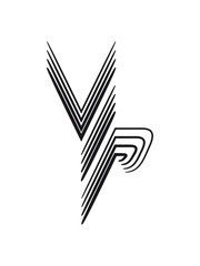 Vip logo design striche cool lines pattern very important person