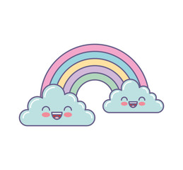 cute rainbown fantasy icon vector illustration design