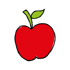 Fototapeta premium apple fresh fruit icon vector illustration design