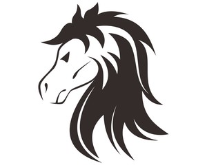 horse head logo template