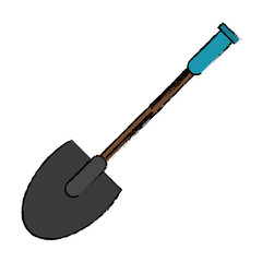 drawing shovel tool element camping vector illustration eps 10