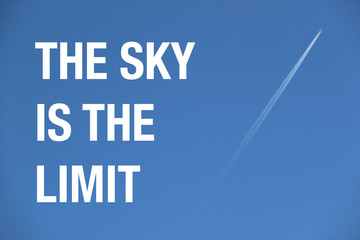 plane in blue sky with uplifting quote