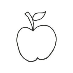apple fresh fruit icon vector illustration design