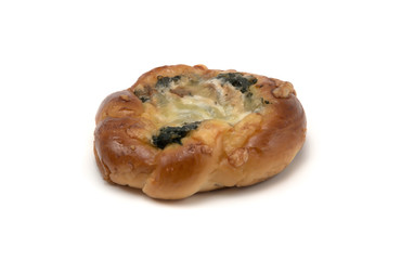 Spin Nash tasty cheese on white background