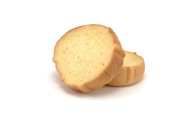 Delicious sweet bread on a white background