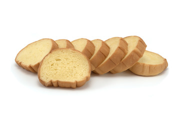 Delicious sweet bread on a white background