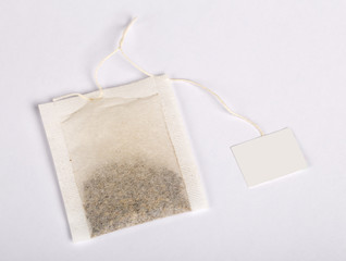 Tea Bag isolated on White .
