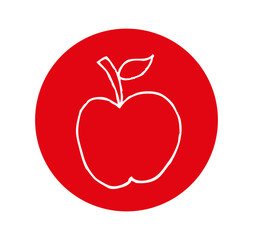 apple fresh fruit icon vector illustration design