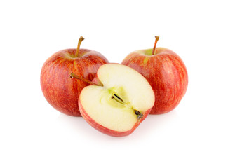 Fototapeta na wymiar red apple isolated on white background