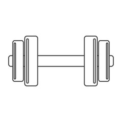 outline barbell fitness gym icon design vector illustration eps 10