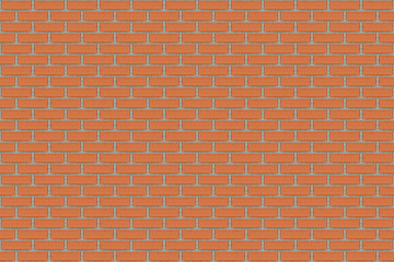 seamless red brick texture tiled for background.