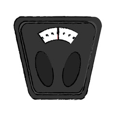 drawing analog weight scale fitness vector illustration eps 10