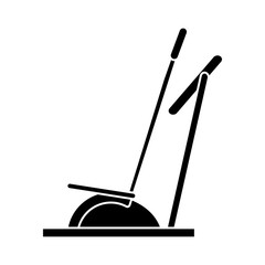 silhouette elliptical walker trainer machine gym vector illustration eps 10