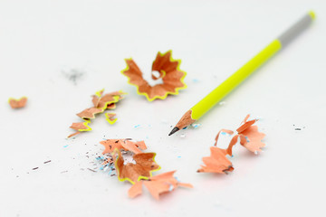 Pencil isolated on white background.