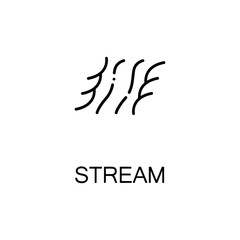 Stream flat icon