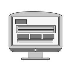 Computer icon. Device gadget technology and electronic theme. Isolated design. Vector illustration