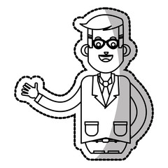 Businessman icon. Business businesspeople and businessperson theme. Isolated design. Vector illustration